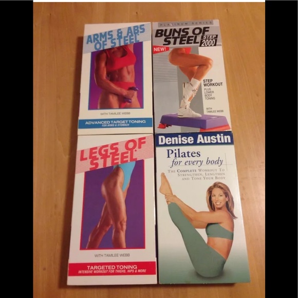 Other Four Vhs Exercise Fitness Tapes Tamilee b Poshmark